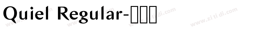 Quiel Regular字体转换